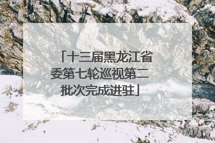 十三届黑龙江省委第七轮巡视第二批次完成进驻