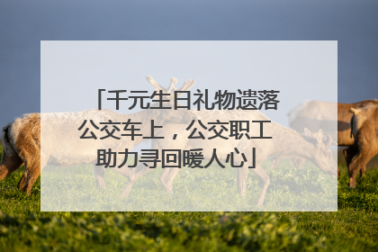 千元生日礼物遗落公交车上，公交职工助力寻回暖人心