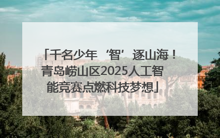 千名少年‘智’逐山海！青岛崂山区2025人工智能竞赛点燃科技梦想