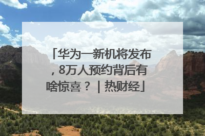 华为一新机将发布，8万人预约背后有啥惊喜？｜热财经