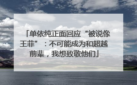 单依纯正面回应“被说像王菲”：不可能成为和超越前辈，我想致敬他们