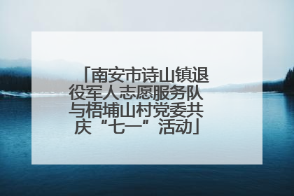 南安市诗山镇退役军人志愿服务队与梧埔山村党委共庆“七一”活动
