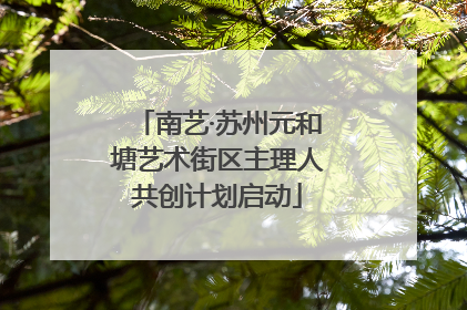 南艺·苏州元和塘艺术街区主理人共创计划启动