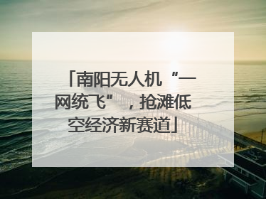 南阳无人机“一网统飞”，抢滩低空经济新赛道