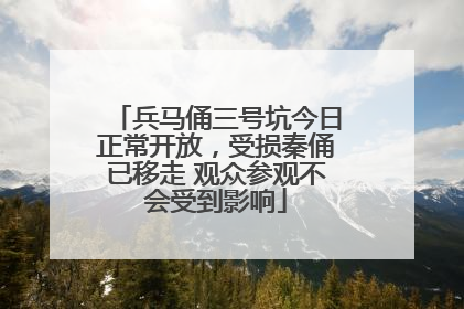 兵马俑三号坑今日正常开放，受损秦俑已移走 观众参观不会受到影响