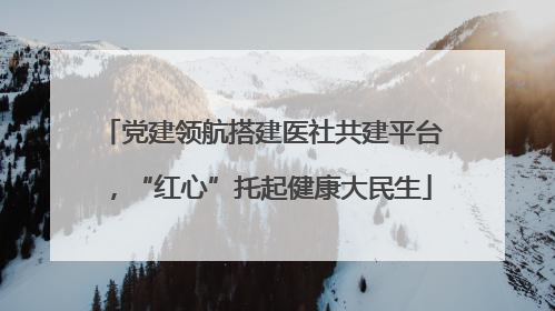 党建领航搭建医社共建平台，“红心”托起健康大民生