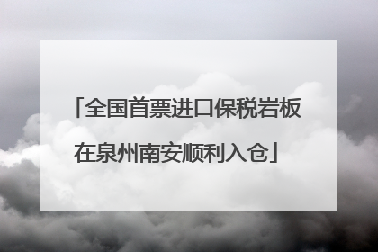 全国首票进口保税岩板在泉州南安顺利入仓