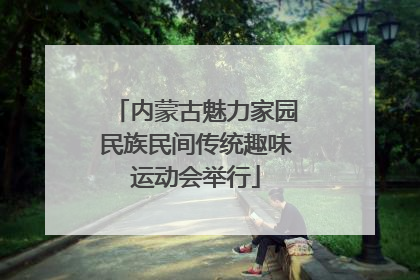 内蒙古魅力家园民族民间传统趣味运动会举行
