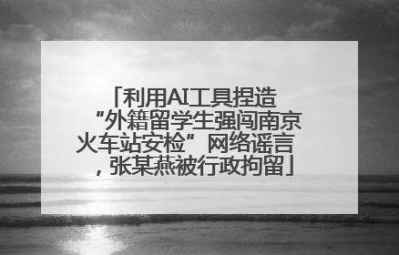 利用AI工具捏造 “外籍留学生强闯南京火车站安检”网络谣言，张某燕被行政拘留