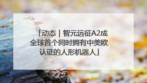 动态｜智元远征A2成全球首个同时拥有中美欧认证的人形机器人