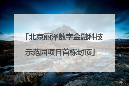 北京丽泽数字金融科技示范园项目首栋封顶