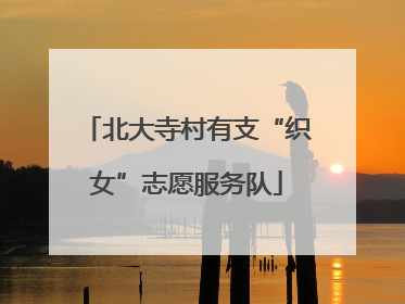 北大寺村有支“织女”志愿服务队