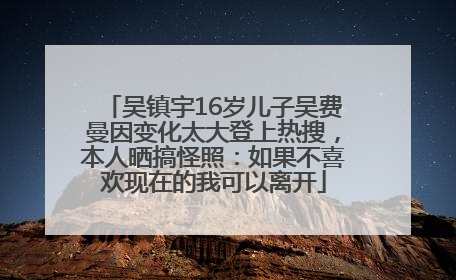 吴镇宇16岁儿子吴费曼因变化太大登上热搜，本人晒搞怪照：如果不喜欢现在的我可以离开
