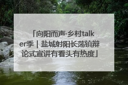 向阳而声·乡村talker季｜盐城射阳长荡镇辩论式宣讲有看头有热度