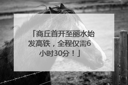 商丘首开至丽水始发高铁，全程仅需6小时30分！
