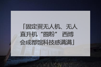 固定翼无人机、无人直升机“圈粉” 西博会成都馆科技感满满