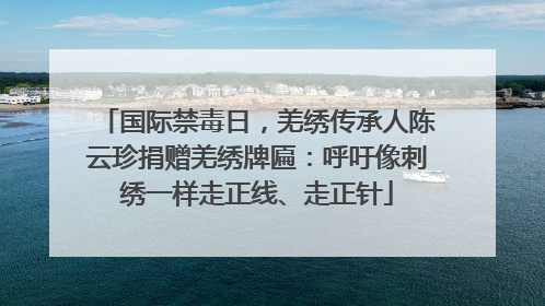 国际禁毒日，羌绣传承人陈云珍捐赠羌绣牌匾：呼吁像刺绣一样走正线、走正针