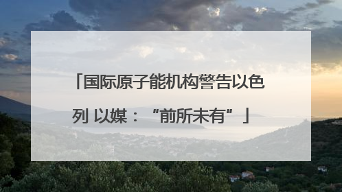 国际原子能机构警告以色列 以媒：“前所未有”