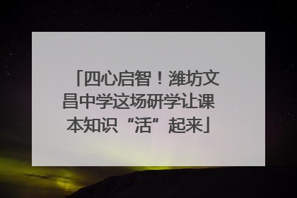 四心启智！潍坊文昌中学这场研学让课本知识“活”起来