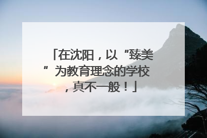 在沈阳，以“臻美”为教育理念的学校，真不一般！