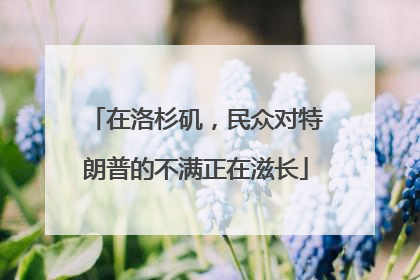 在洛杉矶，民众对特朗普的不满正在滋长