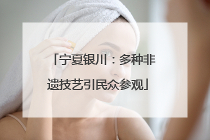 宁夏银川：多种非遗技艺引民众参观