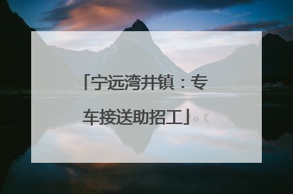 宁远湾井镇：专车接送助招工