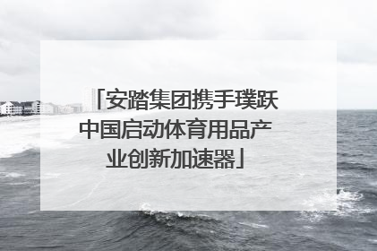 安踏集团携手璞跃中国启动体育用品产业创新加速器