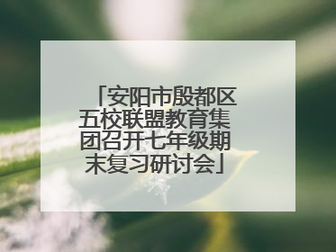 安阳市殷都区五校联盟教育集团召开七年级期末复习研讨会