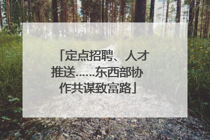 定点招聘、人才推送……东西部协作共谋致富路