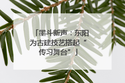 墨斗新声：东阳为古建技艺搭起“传习舞台”
