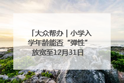 大众帮办｜小学入学年龄能否“弹性”放宽至12月31日？有地方已在探索