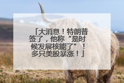 大消息！特朗普签了，他称“是时候发展核能了”！多只美股暴涨！
