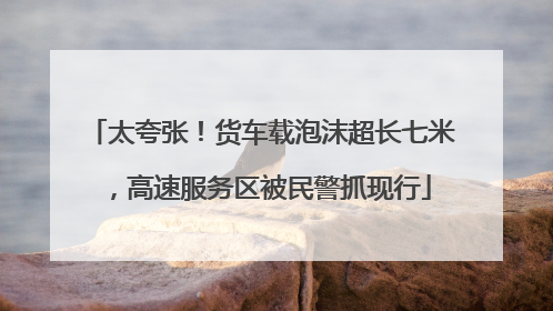 太夸张！货车载泡沫超长七米，高速服务区被民警抓现行