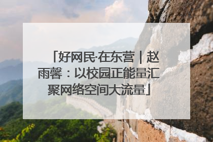 好网民·在东营｜赵雨馨：以校园正能量汇聚网络空间大流量