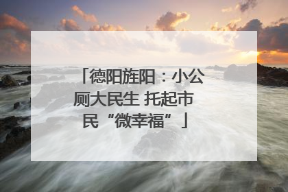 德阳旌阳：小公厕大民生 托起市民“微幸福”