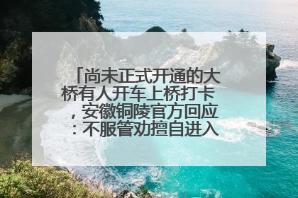 尚未正式开通的大桥有人开车上桥打卡，安徽铜陵官方回应：不服管劝擅自进入，已采取措施