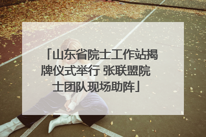 山东省院士工作站揭牌仪式举行 张联盟院士团队现场助阵