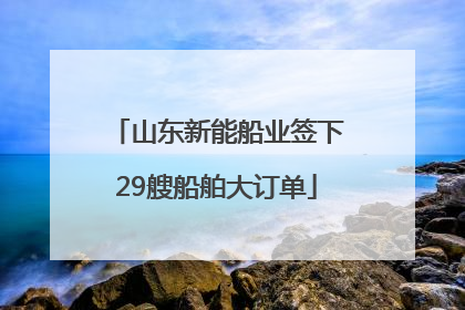 山东新能船业签下29艘船舶大订单