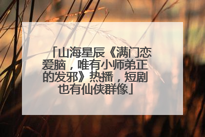 山海星辰《满门恋爱脑，唯有小师弟正的发邪》热播，短剧也有仙侠群像