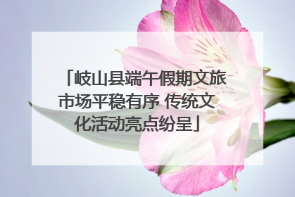 岐山县端午假期文旅市场平稳有序 传统文化活动亮点纷呈
