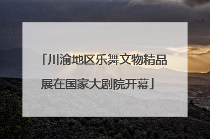 川渝地区乐舞文物精品展在国家大剧院开幕
