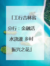 工行吉林省分行：金融活水浇灌 乡村振兴之花