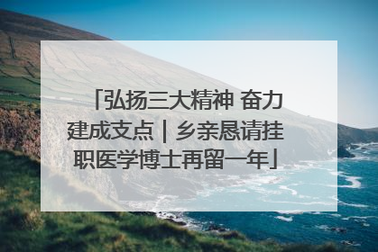弘扬三大精神 奋力建成支点｜乡亲恳请挂职医学博士再留一年