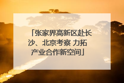 张家界高新区赴长沙、北京考察 力拓产业合作新空间