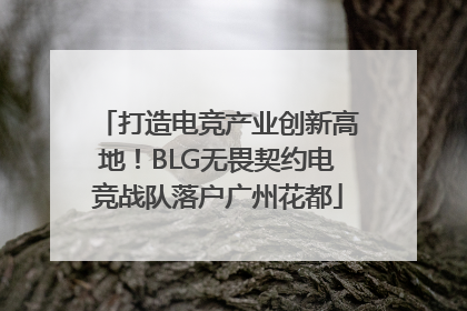 打造电竞产业创新高地！BLG无畏契约电竞战队落户广州花都