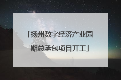 扬州数字经济产业园一期总承包项目开工