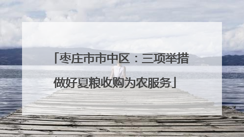 枣庄市市中区：三项举措做好夏粮收购为农服务