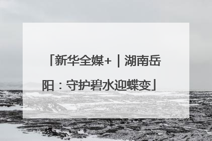 新华全媒+｜湖南岳阳：守护碧水迎蝶变