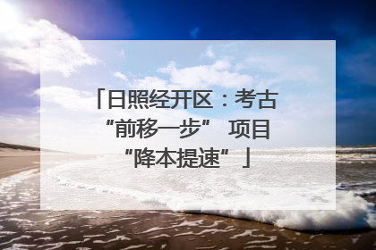 日照经开区：考古“前移一步” 项目“降本提速”